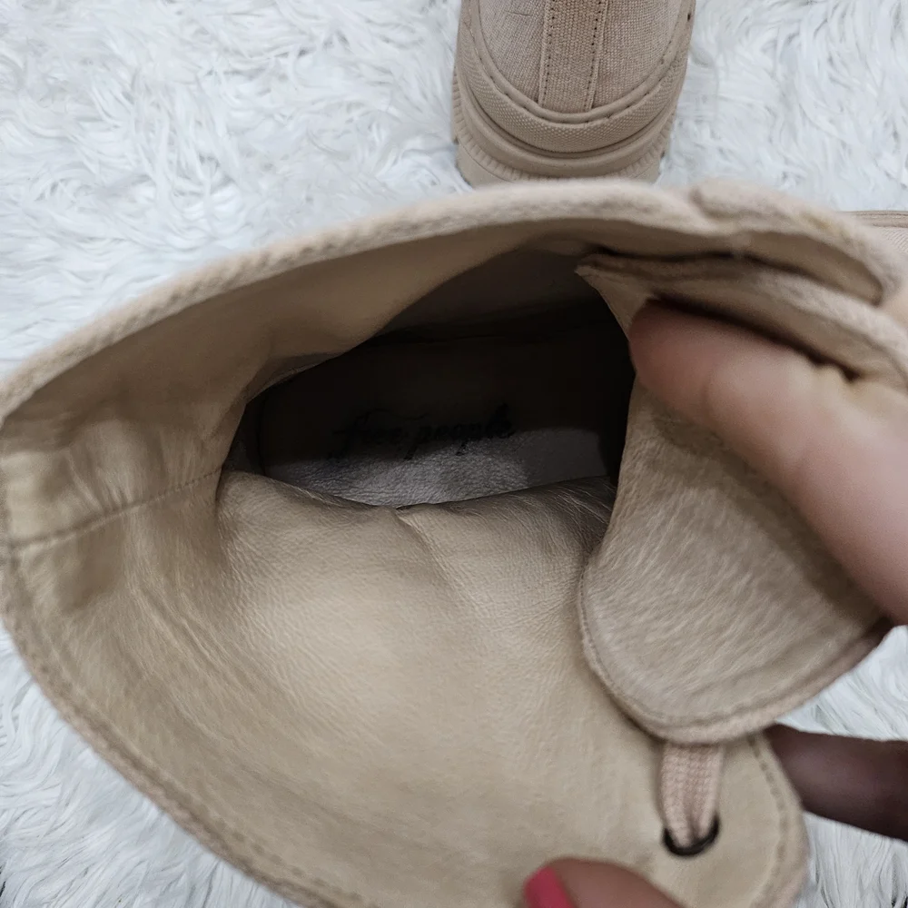 Free People Camp Out Canvas Lace-Up Combat Boots - Picture 5 of 5